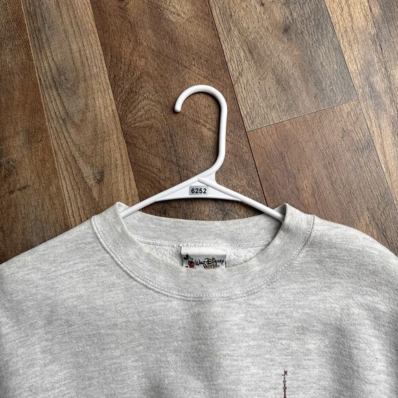 Vintage 90s Disney World Sweatshirt Men's XL Gray Crew Neck Short Sleeve 6252 - Picture 10 of 11